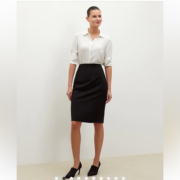 MM Lafleur The Cobble Hill Skirt Washable Wool in Black Size 0 - Picture 3 of 15